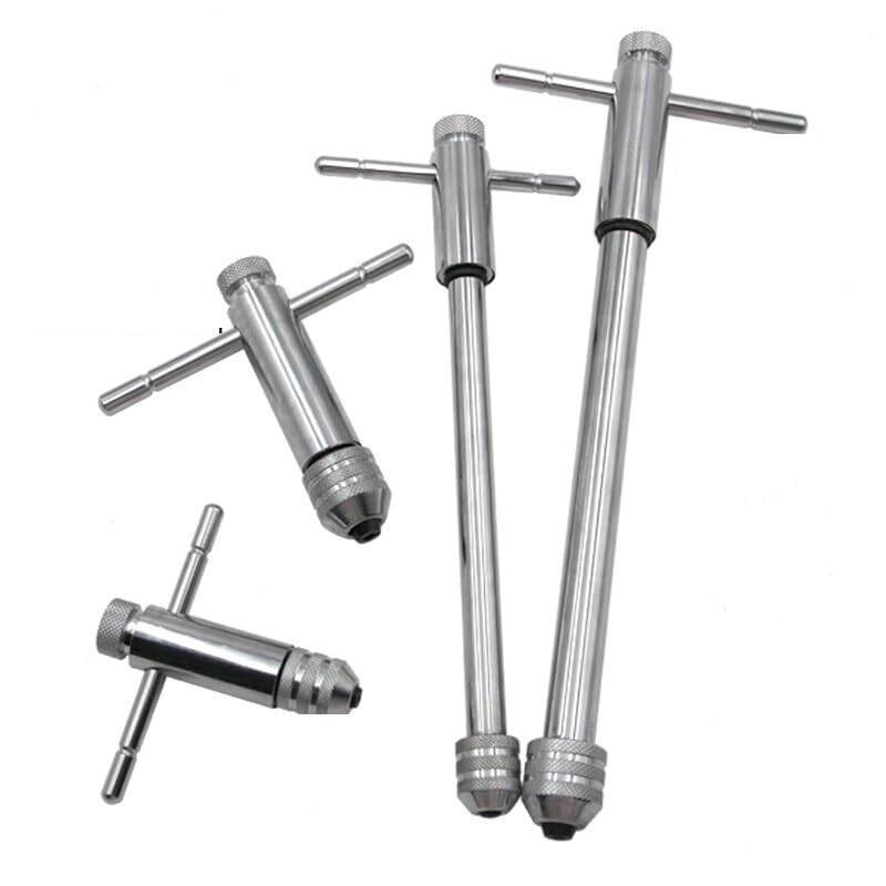 M3-M8 Adjustable Ratchet Hand Tap Wrench for M5-M12 - Versatile Tapping Tool with Forward and Reverse Functionality(Long M5-M12)