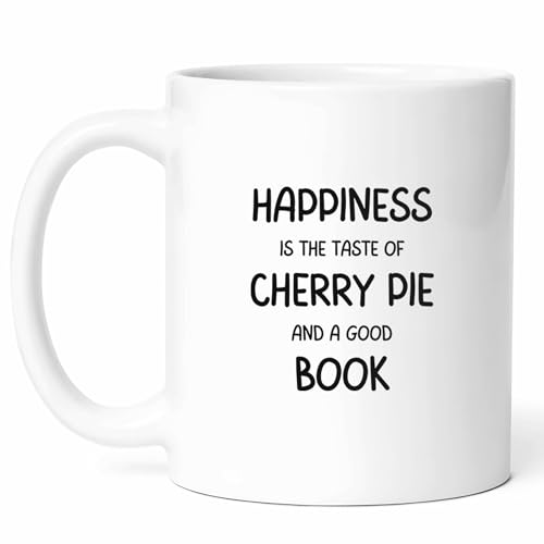 Happiness Is Cherry Pie Mug - Fruit Dessert Coffee Cup