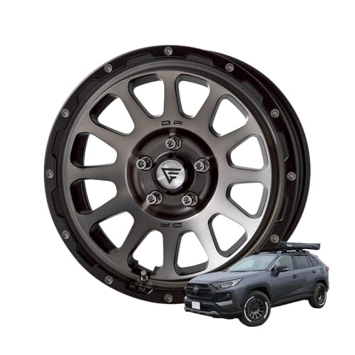 �yRAV4 and more�zDELTA FORCE OVAL 17×7.0J 5/114.3 +32 73.1�� MAT SMOKE POLISH �z�C�[���̂� 4�{�Z�b�g