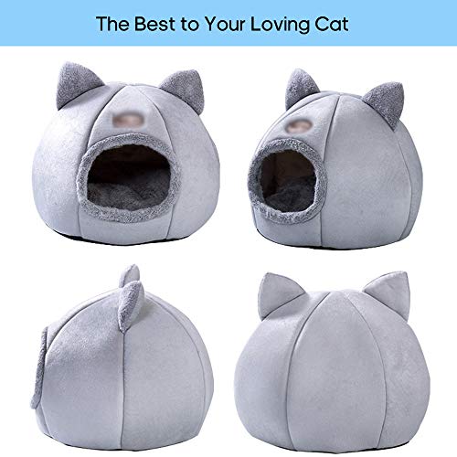 Baugger - Quente Gato Cama Inverno Macio E Confortável Ninho Para Animais de Estimação Interior Semi