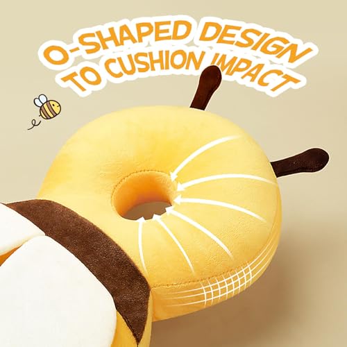 Bambebe Baby Head Protection Pillow Head Protection Backpack Safety Pads Adjustable Size Head Protector for 4-24 Months Toddler Safety Helmet Harness Walking(Bee) - Image 4