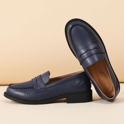 Image of Penny Loafers for Women Non Slip Work Shoes for Women's Loafers & Slip-Ons Ladies Business Casual Shoes Driving Flats