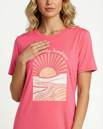 Image of Real Essentials 3 Pack: Women's Short Sleeve Nightgown Dress - Nightshirt Pajama Sleep Shirt Sleepwear (Available in Plus)