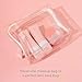 brush bubble Clear Makeup Bag, Small & Large transparent toiletry bag for travel items and beauty accessories. Includes Set of Silicone Leak-Proof Bottles.