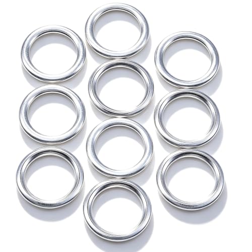 Image of 10 PCS Engine Oil Drain Plug Gasket, Automatic Transmission Oil Cooler Washer Drain Plug O-Ring Replacement for N0138157 Audi VW(14x20mm)