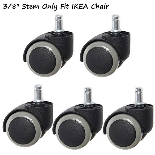 YeMI 2" IKEA Chair Caster Replacement with 10mm Diameter Stem Castor Wheel