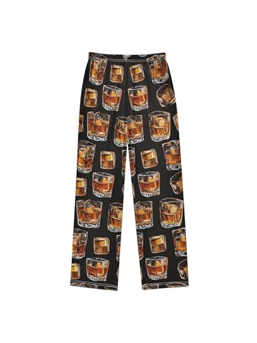 ZZKKO Whisky Glass Black Boys Pants for Kids Jogger Pants with Pockets S2