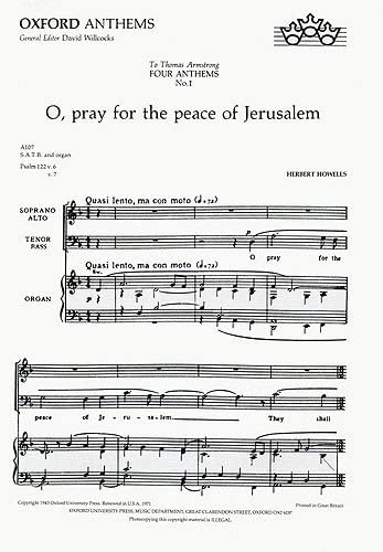 O Pray for the Peace of Jerusalem