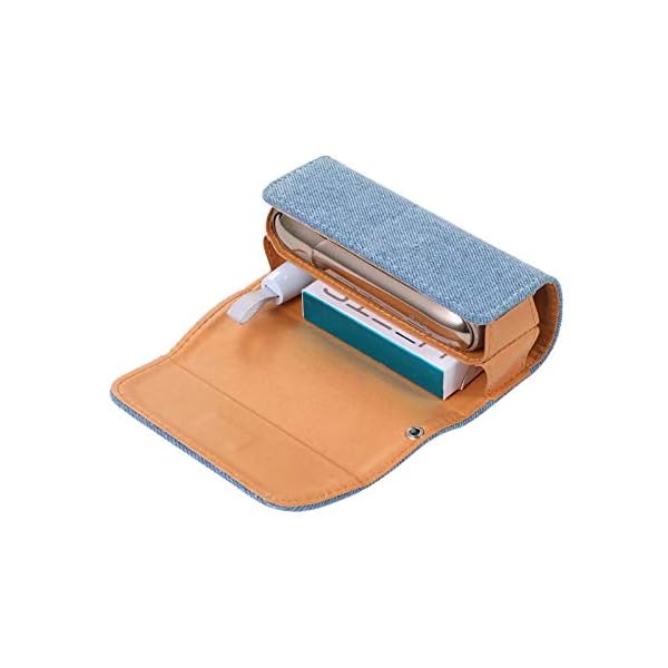 ZITFRI E Zigarette Tasche für IQOS3 / IQOS3 Duo, Hülle aus Leinen und PU-Leder - Organizer für IQOSZubehör, Tasche für E… – Bild 8