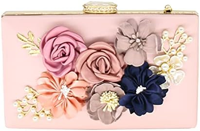 By Shirin | Women’s 3D Floral Clutch Purse Hand Bag | Handmade with Pearl | Bridal Wedding Daytime Evening Party By Shirin | Women’s 3D Floral Clutch Purse Hand Bag | Handmade with Pearl | Bridal Wedding Daytime Evening Party