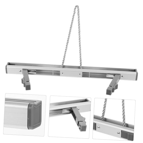 Image of Aluminium Alloy Poster Hanger Clips Hanging -Piece Set Adjustable Scroll Frame for Wall Art and Menus in Stores Lightweight and Sturdy Design