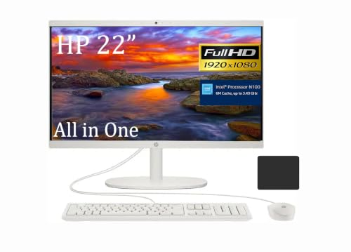 Image of HP 22 inch FHD All-in-One Desktop Computer, up to 3.4GHz