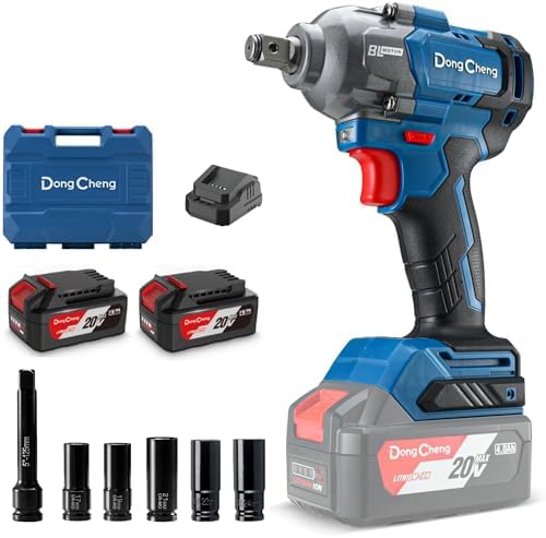 Llave de impacto inalámbrica Dong Cheng 20V sin escobillas, par a...