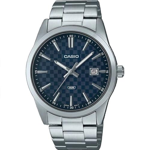Casio MTP-VD03D-2A Men's Standard Stanless Steel Blue Dial 3-Hand Analog Watch