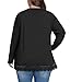 Lastshe Womens Plus Size Casual Tops Long Sleeves T Shirt Fashion Dressy Plus Size Fashion Blouses Tunic, Black, 2X
