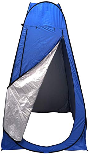 HTTMT- Pop Up Instant Tent Rain Shelter Privacy Tent Shower Toilet Bathroom Portable Changing Room for Beach Hiking Camping Outdoor Use in Blue (3 Colors Available) [P/N: ET-OUTDOOR005-BLUE]