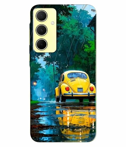 Image of Printed Hard Back Case Cover & Compatible for Samsung Galaxy A35 5G | Samsung A35 5G | Car Painting Art (Multicolor) - D1197