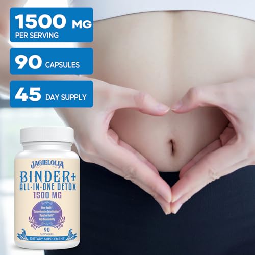 All-In-One Detox Binder Supplement 1500 MG - High Bioavailability, Liver Gut Detox Cleanse with Activated Charcoal, Zeolite & Bentonite Clay for Toxin Binding, Liver, Digestive Aid, 90 Vegan Capsules - Image 8