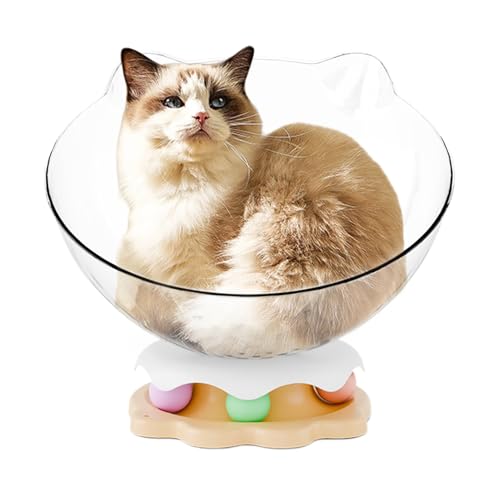 Lit pour chat spatial contre l'ennui avec plateau rotatif interactif - 2