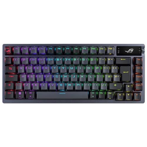 ASUS ROG Azoth TR Oled Display Gasket-Mount 3 Katmanlı İzolasyon ABS Tuşlar 3 Mod Bağlantı ROG/NX Switch Oyuncu Klavyesi