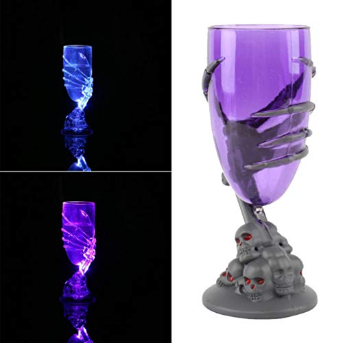 Cabilock 2 peças Halloween Goblet Esqueleto Vinho Goblet Piscante Copos de Bebidas Cápsulas de Vinho