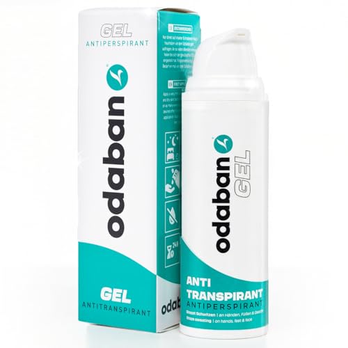 odaban Antiperspirant GEL 50ml for sweaty hands sweaty feet and sweating on the face | for underarm odour | for heavy sweating on the head