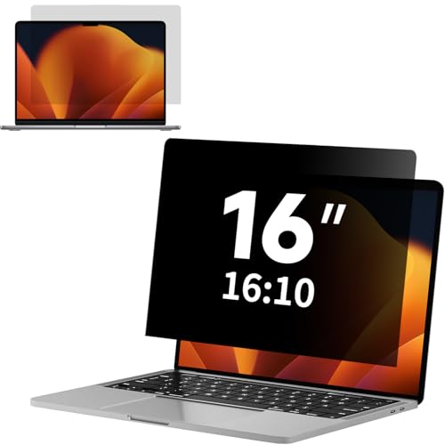 Image of Laptop Privacy Screen 16 Inch 16:10 Display, Anti Glare Film Blue Light Filter, Anti Scratch Protector Computer Privacy Screen Shield, Not for MacBooks & 16.1'' Laptops