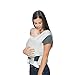 Ergobaby Aura Baby Carrier Wrap for Newborn to Toddler (7-25 Pounds), Grey Stripes