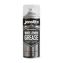 JENOLITE White Lithium Grease Aerosol | Long Lasting Lubricant | Reduce Friction & Wear on Metal Parts | 400ml 13.5fl oz