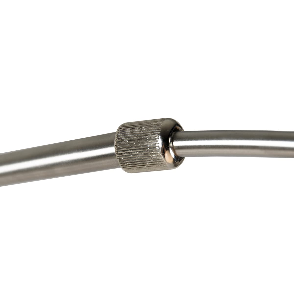 Qazqa - Modern Retro Wandbogenlampe aus Stahl I Silber I nickel matt mit weißem Schirm verstellbar I Wohnzimmer I Schlafzimmer - Stahl Länglich - LED geeignet E27