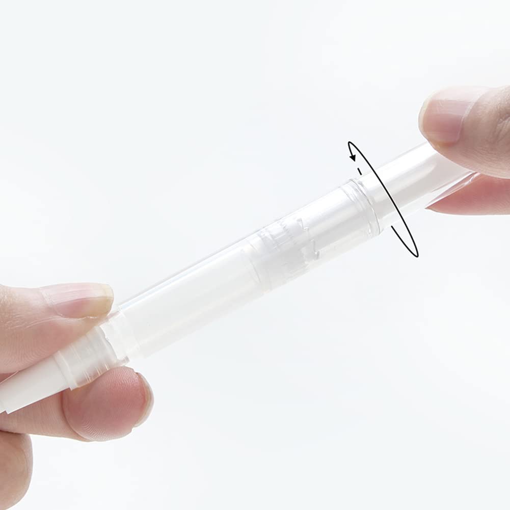 Penne Cosmetico Applicatori, Applicatore Fluido Ricaricabile,Unghie Olio Penna Pennello, 10PCS Penne Twist Cosmetico Penne Trasparenti Vuota Tubo Liquido Crescita Ciglia Contenitori Cosmetico 3ML