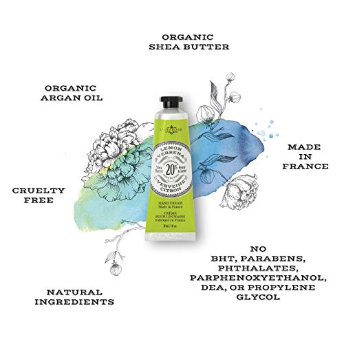La Chatelaine 20% Shea Butter Hand Cream Lemon Verbena, Organic Argan Oil, Moisturizing, Nourishing, Repairing Hand Care, Extra Rich, Non-Greasy, Made In France, Paraben Free,Travel Size 1 Fl Oz #TOP2