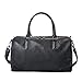 Vintage PU Leather Oversized Weekender Duffel Bag Overnight Handbag Black