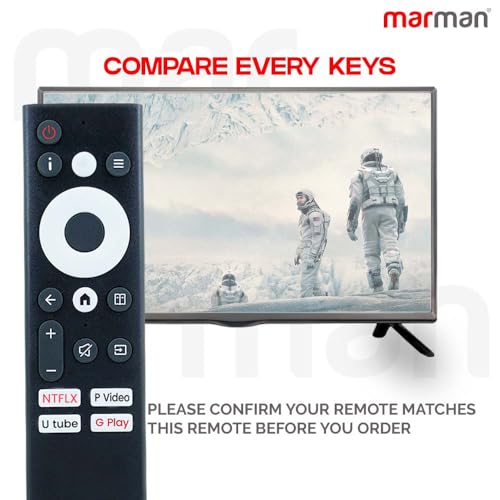 Image of marman Compatible with Blaupunkt Tv Remote Control Suitable for 4K Ultra HD QLED Google TV Model 50CSGT7022 55CSGT7023 TV Without Voice Command - Match Remote Keys with Existing Remote Control