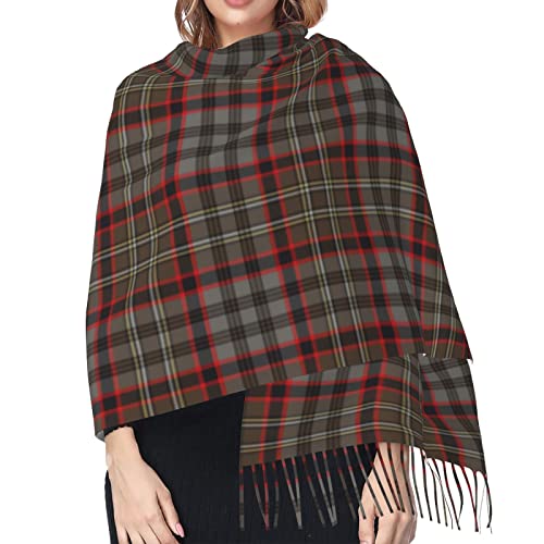 Winter Warm Wrap Shawl Modern Tartan Of The Scottish Clan Macquarrie Print Scarves Blanket Scarf For Women Men4