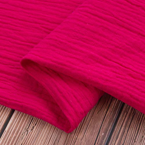 moonfarm 選べる20色 モコモコ ダブルガーゼ 生地 綿 無地 カラー 約 2m×幅1.4m 柔軟 軽量 速乾 低刺激 (クリムゾン)