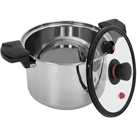 Fifizoo Stainless Steel Pressure Cooker 7.4 Quart Cover