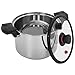 7.4 Qt Stainless Steel Pressure Cooker, 60KPa Stock Pot with Glass Lid for All Stoves, Induction Cookers and Gas Stoves, Large Soup Stew Pot Olla De Presion