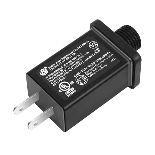 Replacement Yard Inflatable Adapter - 1A Transformer US Plug for Halloween Inflatble Class 2 Power Supply 120vac 60hz for LED Light Adapter for Home Lawn Yard Garden Holiday Inflatable Decor