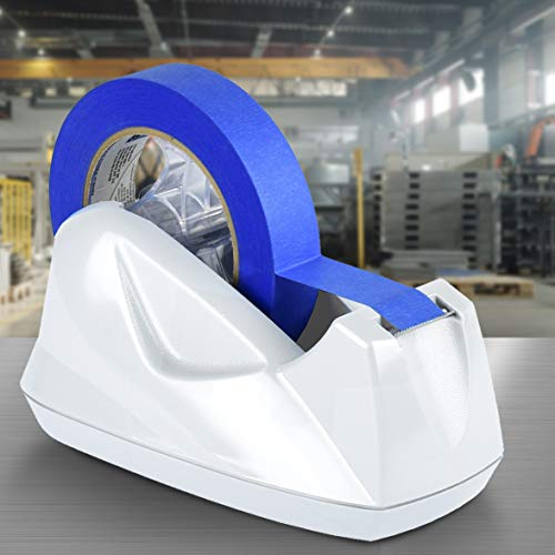 Acrimet Premium Desktop Tape Dispenser Jumbo, Plastic, Non-Skid Base (Heavy Duty) (White Color) image 3