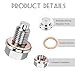 NTNEV M14 x 1.5 Magnetic Oil Drain Plug, Stainless Steel Sump Drain Nut Bolt with 5PCS Red Copper Washer Gaskets, Universal for Most Cars Ford Motorcycle Boat Leak-proof Replacement (Silver)