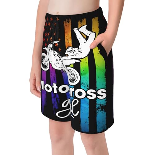 Thin Blue Line American Flag Teen Boys Swim Trunks Quick Dry Shorts Summer Beach Shorts for Big Boys3