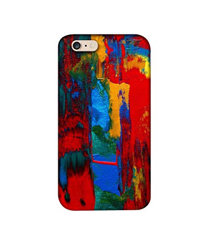 Image of Amazon Brand - Solimo Designer Multiolor Brush Texture on Wall 3D Printed Hard Back Case Mobile Cover for Apple iPhone 6 Plus / 6S Plus