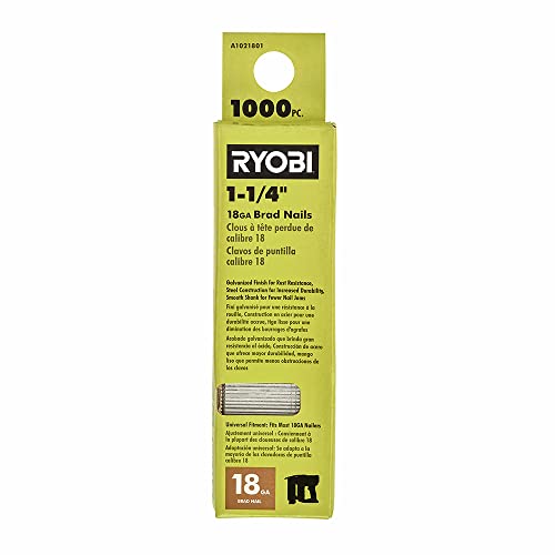 RYOBI 1,000 PC. 1-1/4' 18GA Brad Nails - A1021801
