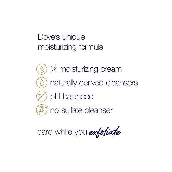 Dove Scrub For Silky Smooth Skin Brown Sugar & Coconut Butter Body Scrub Exfoliates & Restores Skin's Natural Nutrients, 10.5 oz, 4 Count