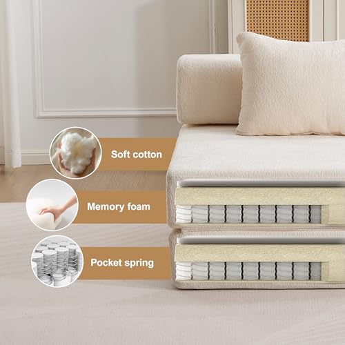 Yihomfy Modulares Sofa, Zweisitzer Sofa,Cord Bezug mit Atmungsaktivem Schaumstoff, Hohe Elastizität & Weich,Haustierfreundliches, Individuell Kombinierbar für Wohnzimmer, Büro & Mehr