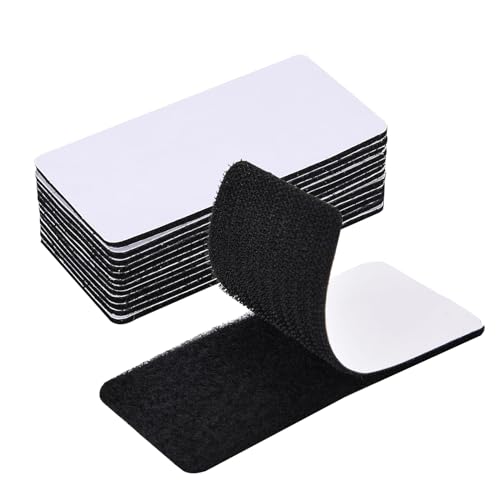 hautllaif 12 Pcs Industrial Strength Sticky Pads 50×100mmExtra Strong Hook and Loop Tape Double Sided Heavy Duty Strong Reusable for Wall Floor Metal