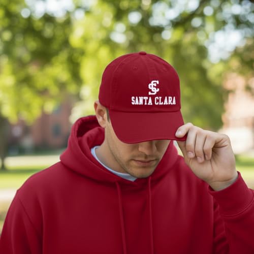 Gorra bordada ajustable roja para adulto miniatura 5