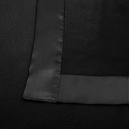 Pro Goleem Fleece Baby Blanket With 2 Inch Satin Trim Soft Anti-Static Plush Blanket For Boys And Girls Christmas Baby Gifts For Babies Black 30X40 Inch #TOP7