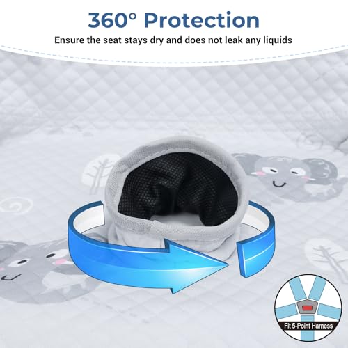 Image of COOLBEBE Car Seat Protector for Potty Training, Dry Waterproof Car Seat Liner Toilet Training for Baby Toddler, Piddle Pads Cover Car Seat Pad for Strollers & Carseat (Grey)